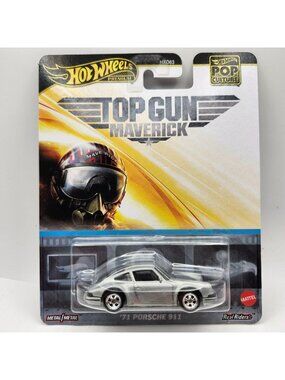 Hot Wheels Premium Pop Culture 71 Porsche 911 Silver Top Gun Maverick